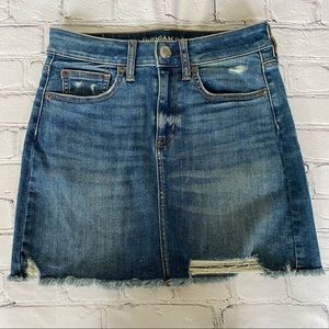 American Eagle Blue Jean Mini Skirt Size 2